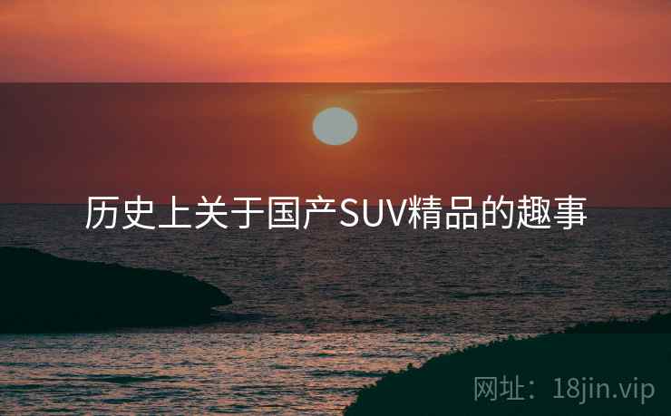 历史上关于国产SUV精品的趣事