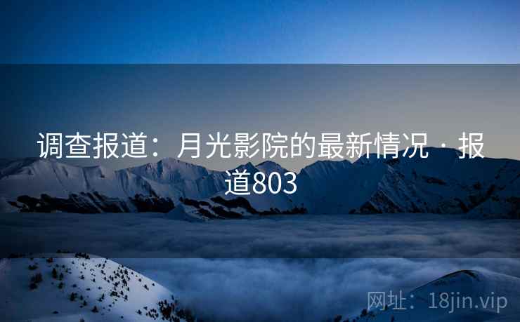 调查报道:月光影院的最新情况 · 报道803