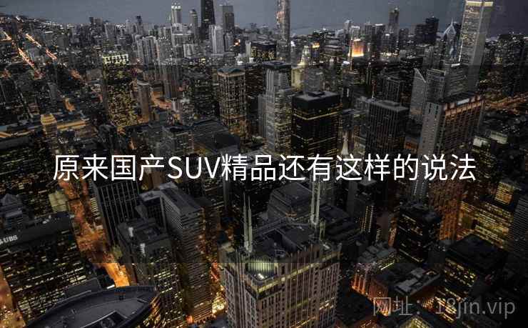原来国产SUV精品还有这样的说法